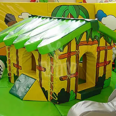 Jungle Corner foam soft play hut for dry indoor play areas