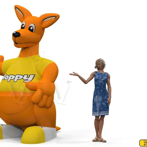Kangaroo 2.3 x 2.4 x 3 m commercial custom inflatable