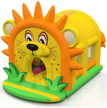 Lion roofed inflatable bounce