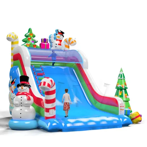 Mini Simple Christmas commercial inflatable slide