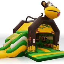Monkey with Slide roofed inflatable bounce