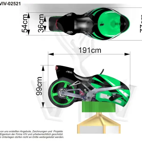 Motorcycle figure Profiride commercial custom inflatable