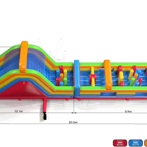 Obstacle Course Challenge - 20.0 x 3.5 x 5.1 m commercial inflatable obstacle course