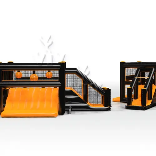 Obstacle Course N3 Black and Orange commercial inflatable obstacle course