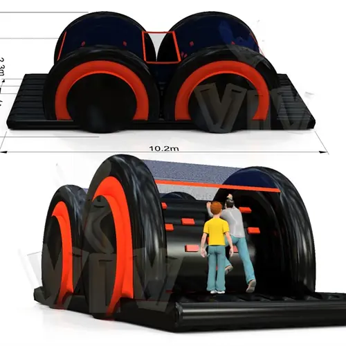 Obstacle course roller 10.2 x 4 m commercial inflatable obstacle course