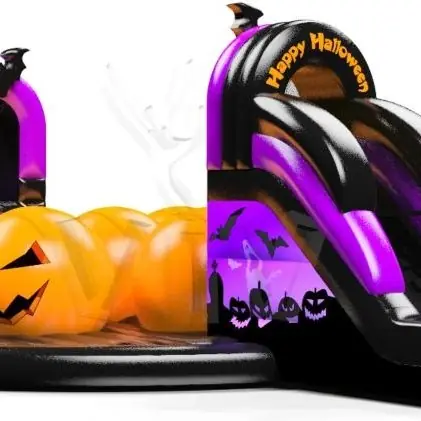 Obstacle course Wipe-Out - Collection Happy Halloween commercial inflatable wipe-out attraction