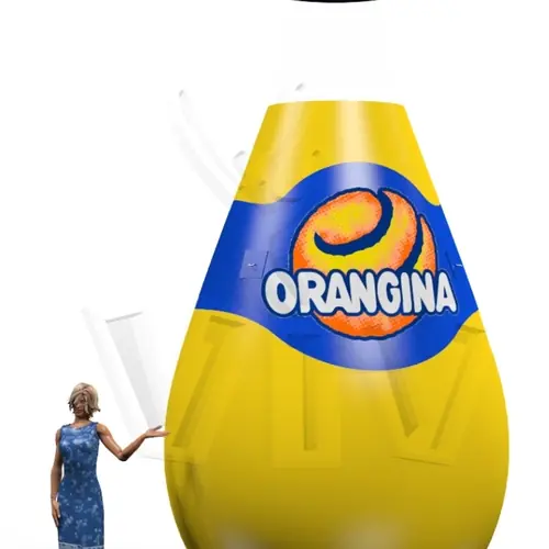 Orangina Bottle 5 m commercial custom inflatable
