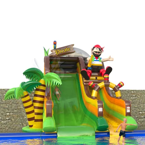Pirate on the slope commercial inflatable slide