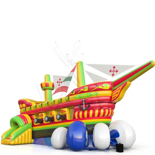Pirate Ship Victoria with a movable wave (without a trailer) commercial inflatable ship attraction