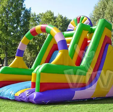 Colourful plasticine-styled inflatable slide