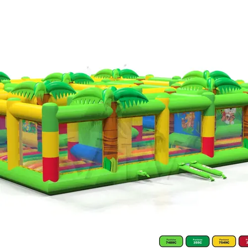 Playground Jungle with labyrinth commercial inflatable playground