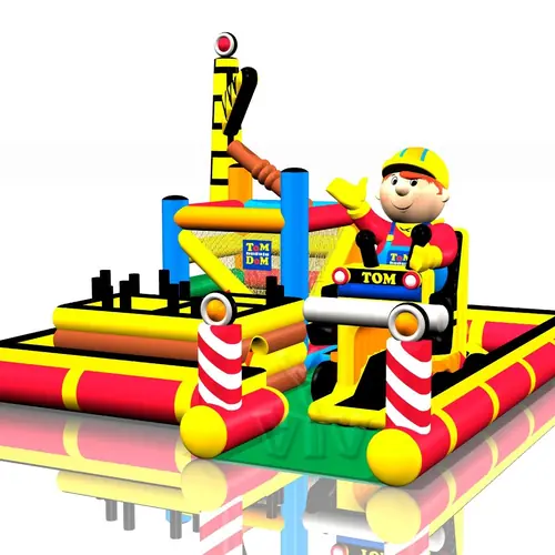 Inflatable playground for supervised family play