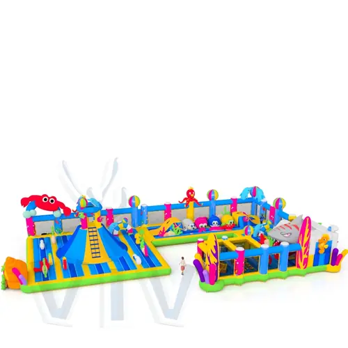 Playground Ocean with Volcano commercial inflatable playground