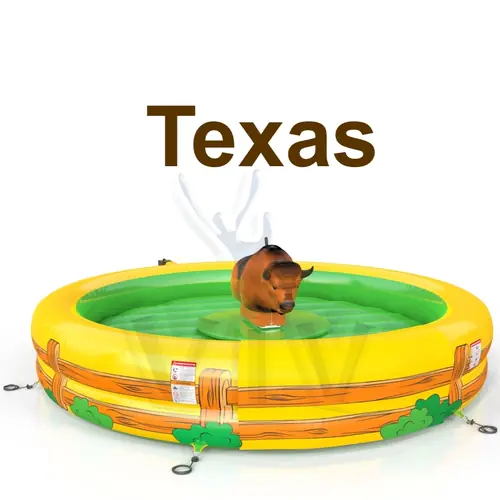 Rodeo Texas SET (with bull figure) commercial mechanical rodeo attraction