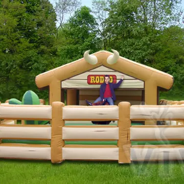 Rodeo bull with tent mechanical attraction product photo
