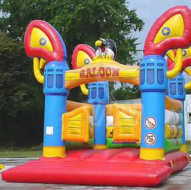 Saloon open-top inflatable bounce