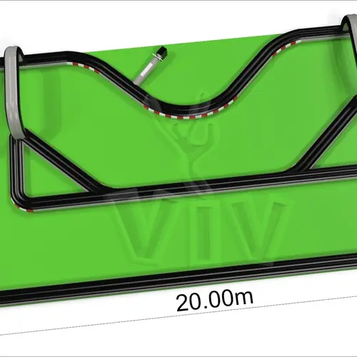 Scooter racecourse 20 x 10 m commercial custom inflatable