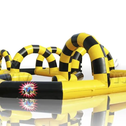 Scooter racecourse C shape with one entrance commercial inflatable action game