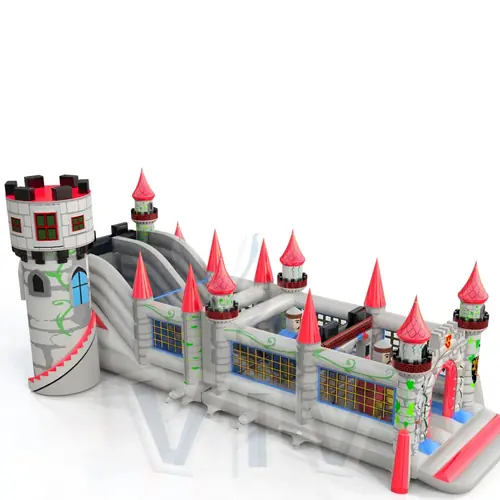 Slide Lionheart with Active Center commercial inflatable obstacle course