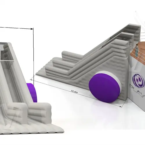 Slide Play 15 x 7 x 9.6 m commercial inflatable slide