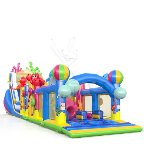 Slide with Active Center Underwater World commercial inflatable active center