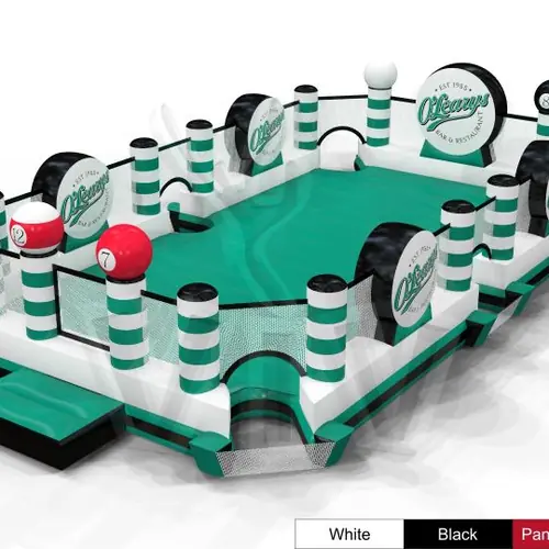 Soccer field with floor 7.9 x 4.4 m commercial inflatable playing field