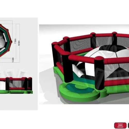 Soft Mountain Soccer with the floor under the bowl commercial inflatable playing field