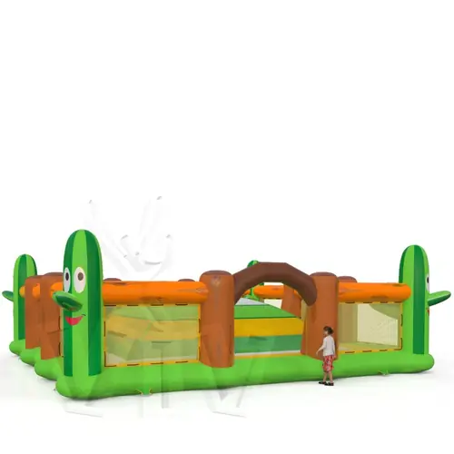 Soft Mountain with cactuses and fences commercial inflatable soft mountain