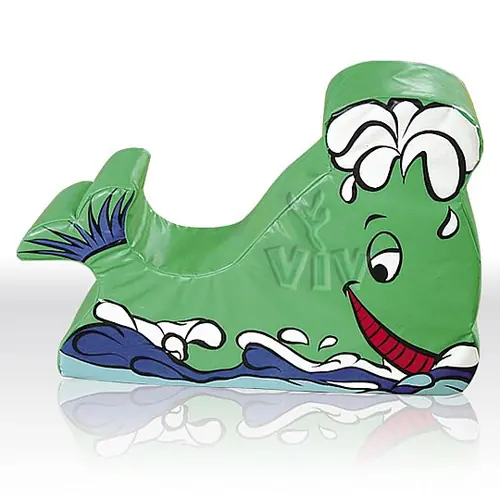 Whale foam soft play character for dry indoor play areas