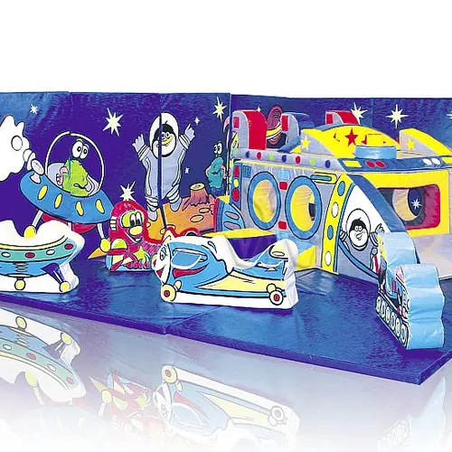 Space Playground (no figures) foam soft play playground structure for dry indoor play areas