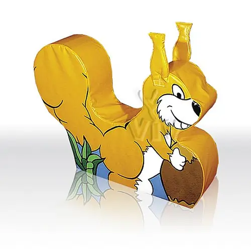 Squirrel foam soft play character for dry indoor play areas