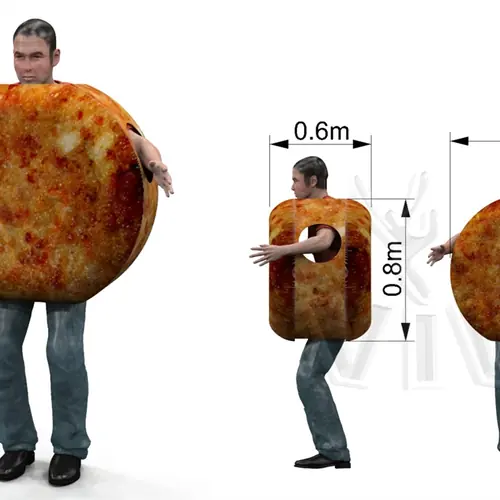 Sumo hamburger steak commercial inflatable action game
