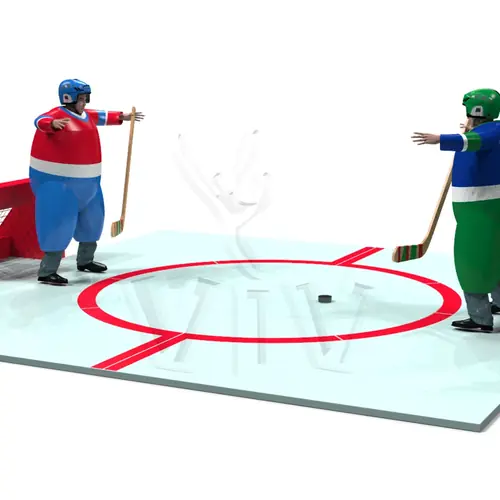Sumo Hockey Players foam soft play element for dry indoor play areas