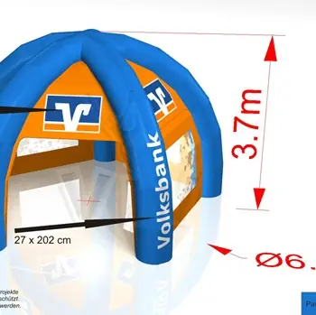 Tent with print 6 m commercial promotional inflatable tent