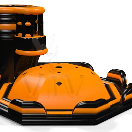 Tower with cushion Black and Orange commercial inflatable action game