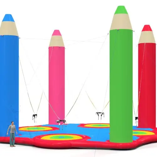Trampoline Crayons commercial custom inflatable