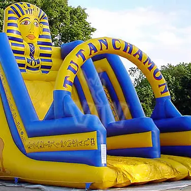 Tutankhamun pharaoh-themed inflatable slide