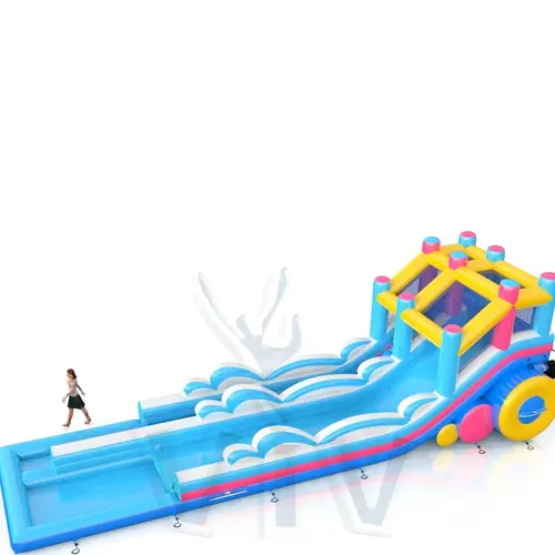 Water slide wave commercial inflatable slide