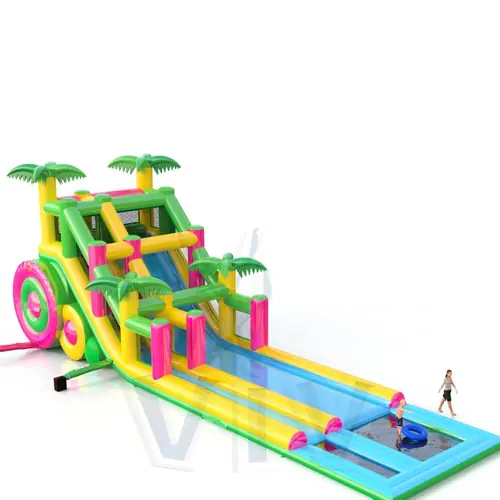 Waterslide with pool commercial inflatable slide