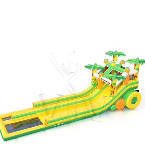 Waterslide with pool Tropical Islands commercial inflatable slide