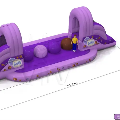 Wipe-Out 11.5 x 4.1 x 3.5 m commercial inflatable wipe-out attraction