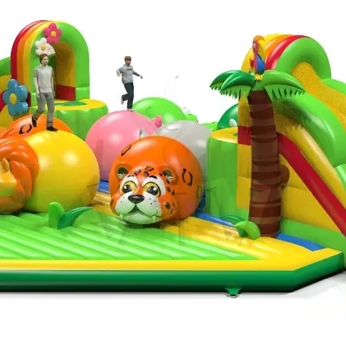 Wipe-Out Jungle commercial inflatable wipe-out attraction