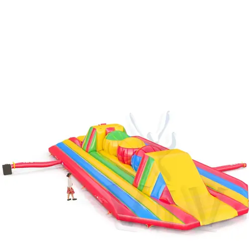 Wipe Out L Crayons commercial inflatable wipe-out attraction