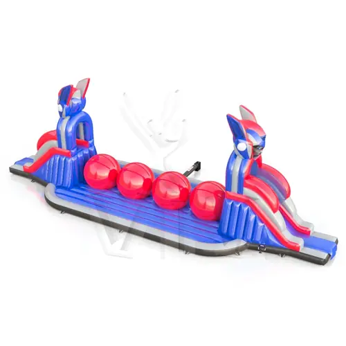 Wipe Out L Robots commercial inflatable wipe-out attraction