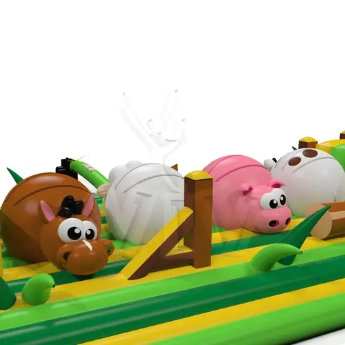 Wipe Out Meadow commercial inflatable wipe-out attraction