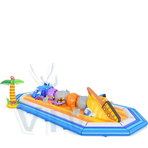 Wipe Out Pirate L commercial inflatable wipe-out attraction