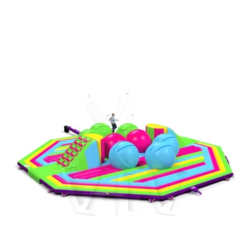 Wipe Out Startup commercial inflatable wipe-out attraction
