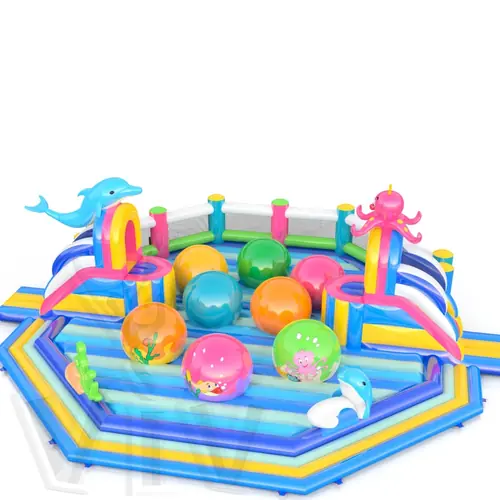 Wipe Out Underwater World commercial inflatable wipe-out attraction