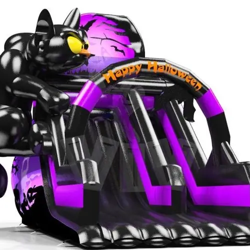 with Cat - Collection Happy Halloween commercial inflatable slide