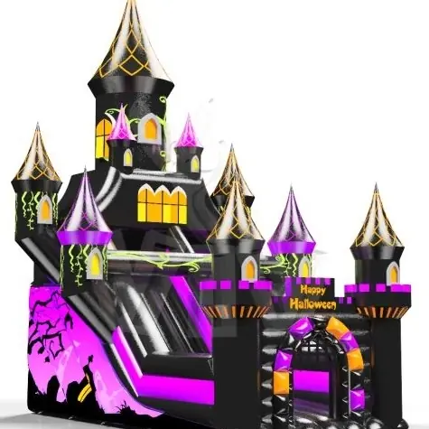 with Towers - Collection Happy Halloween commercial inflatable slide